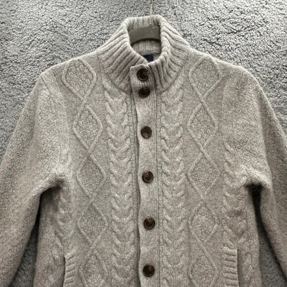 Brooks Brothers Women's Small 80% Wool Button Up Cardigan Sweater Mock Neck - Picture 2 of 10